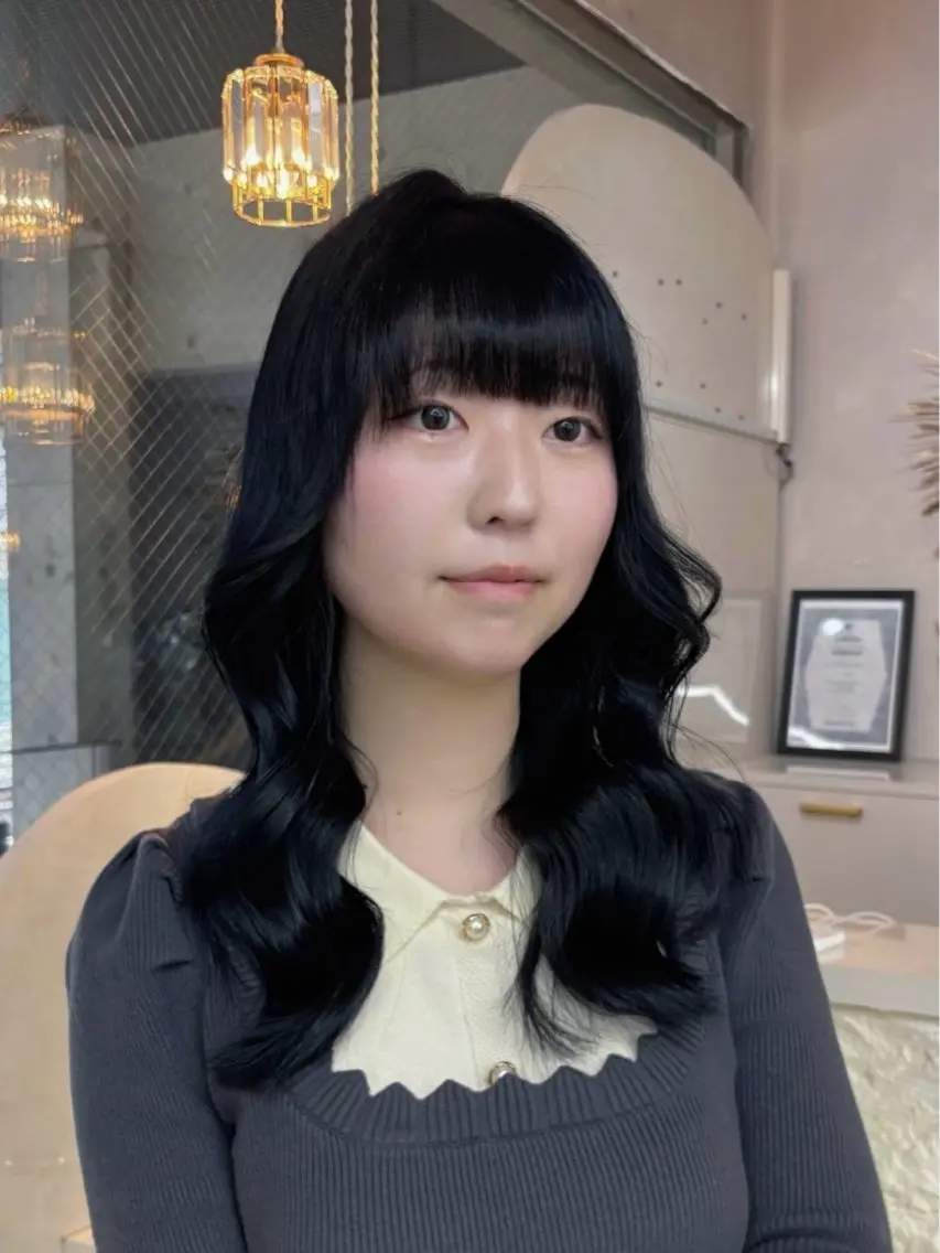 ロング カラー ヘアカラー トリートメント XELM高崎 nearaのヘアスタイル