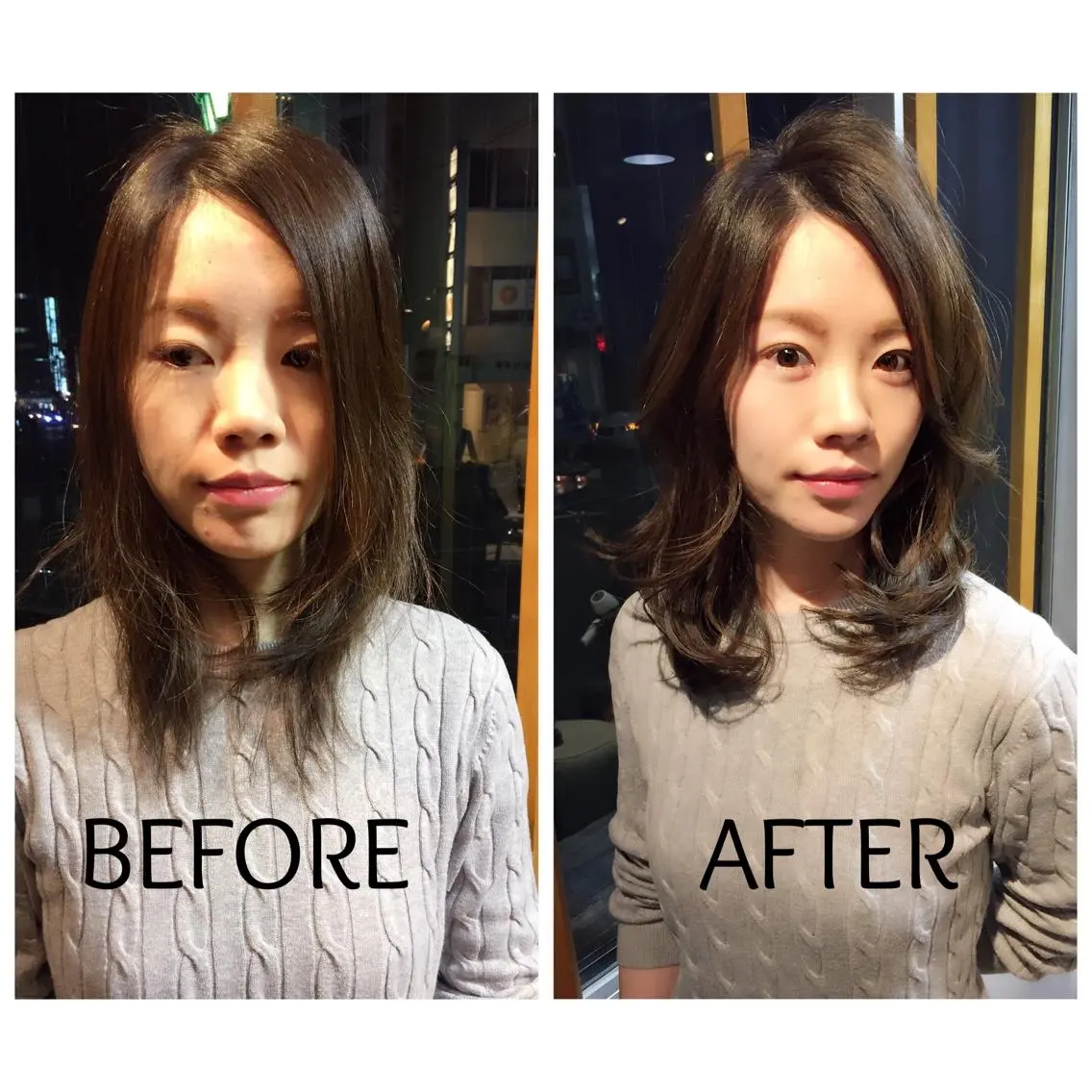 ミディアム レイヤーカット KARITA officialのヘアスタイル