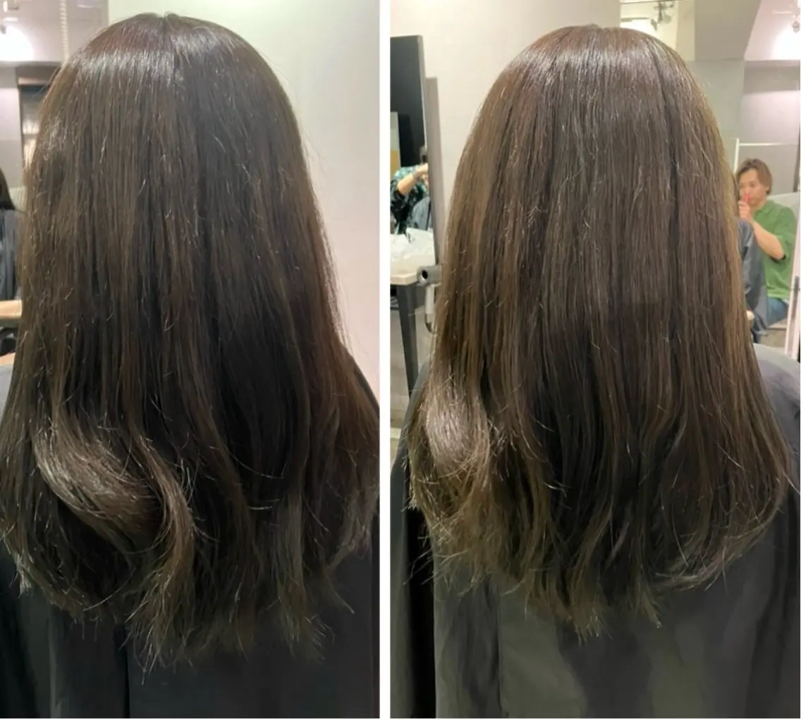 ロング カラー ベージュカラー 黒髪 ブリーチ ブルーカラー ブルーブラック ウルフ・ハイレイヤー 🌟ナカノ・ユウヤのヘアスタイル