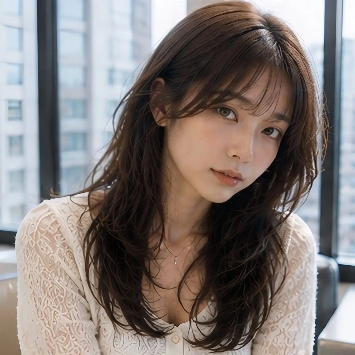 ロング カット 池袋/縮毛矯正 韓国レイヤーおばかんのヘアスタイル