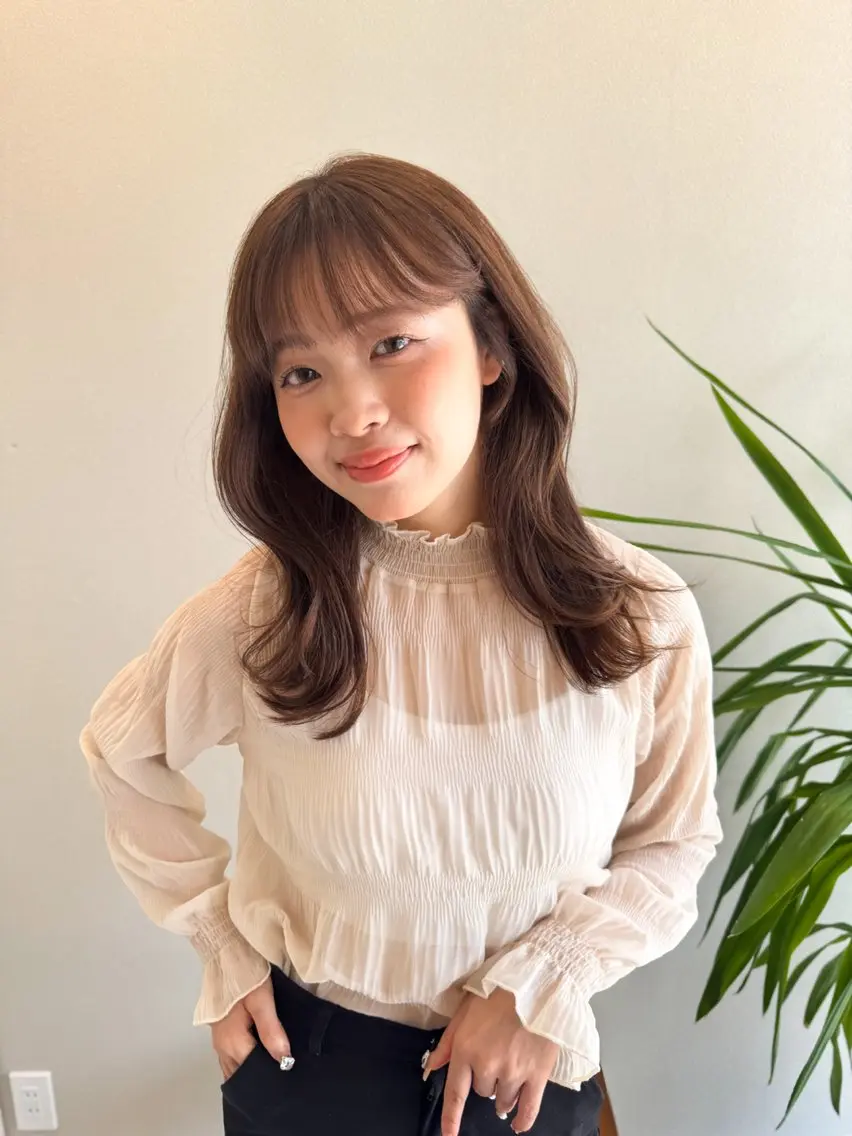 セミロング カラー カット ヘアカラー トリートメント ヘアセット ✂️似合わせの魔術師 石田一樹✂️のヘアスタイル