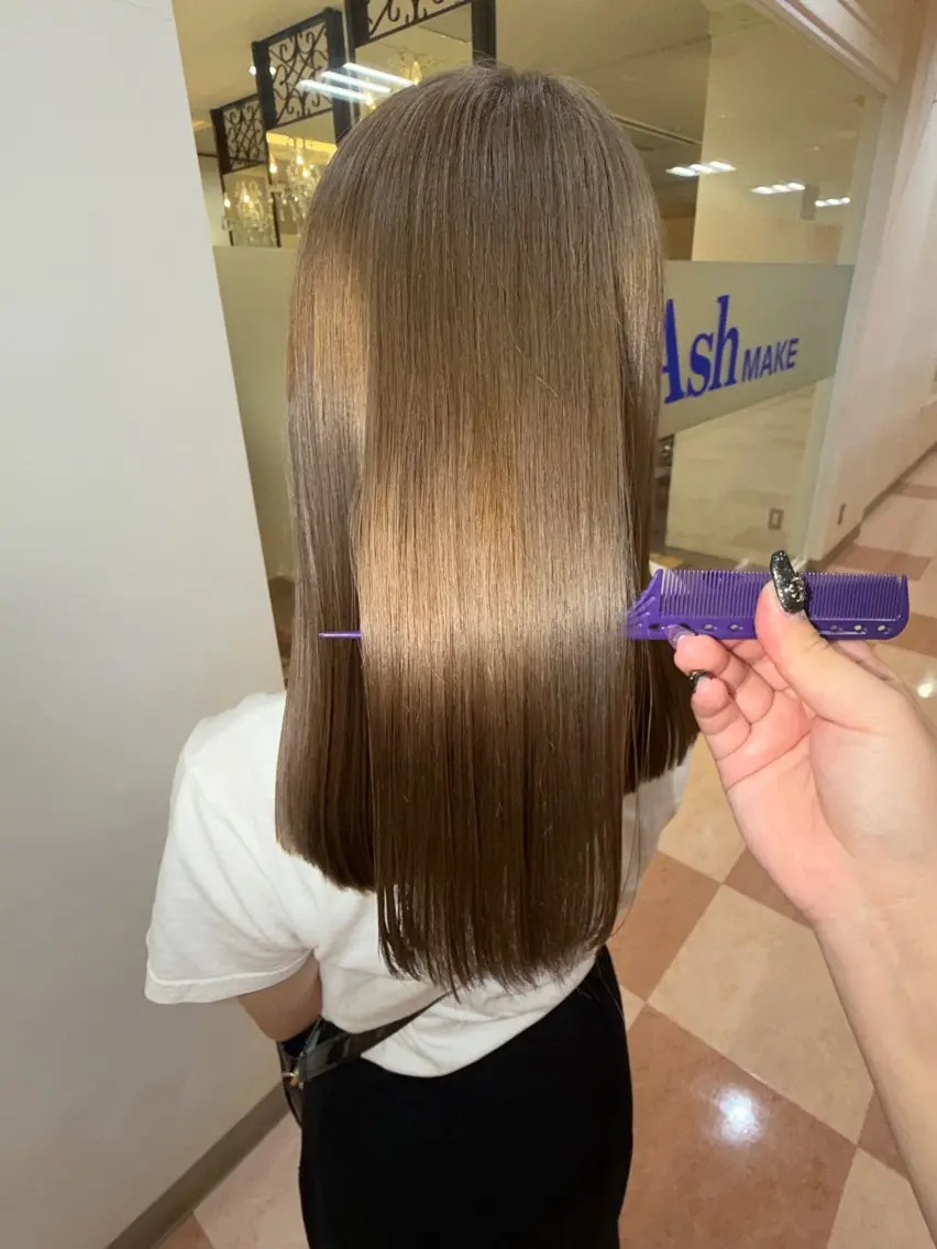ロング カット ヘアカラー トリートメント 髪質改善カラー なーこ💖🌈のヘアスタイル
