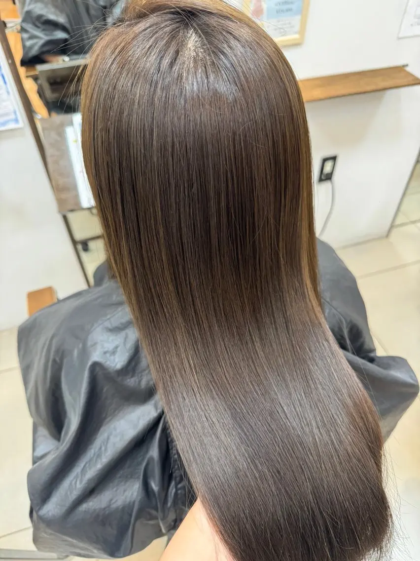 ロング 髪質改善 トリートメント 池田 菜摘のヘアスタイル