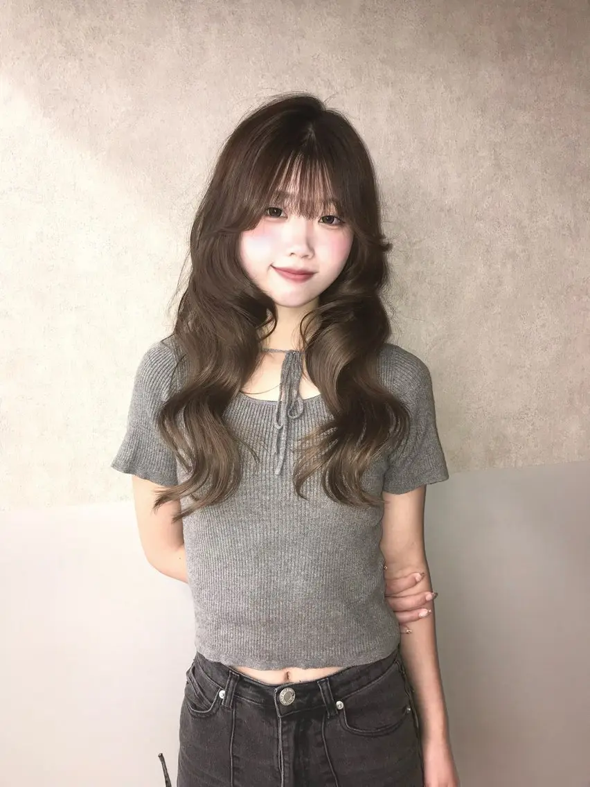 セミロング ヘアカラー トリートメント mao 福岡美容師/韓国ヘアのヘアスタイル