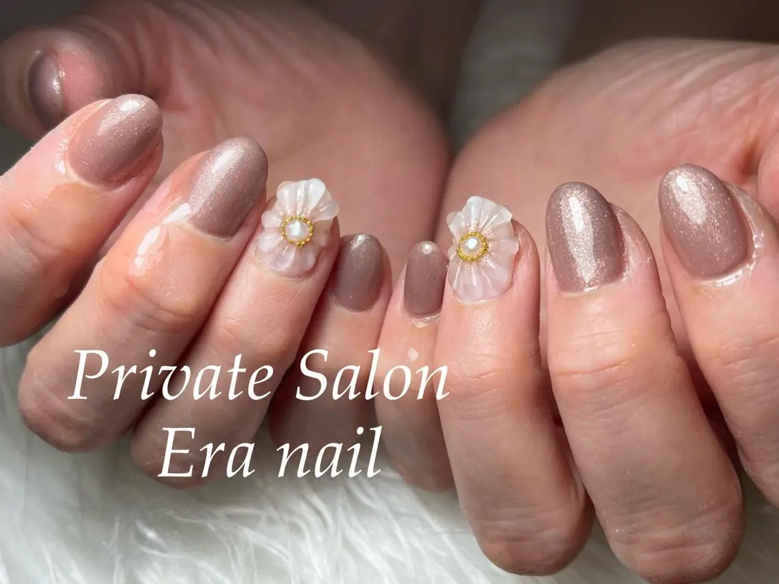 ネイル アートネイル フラワーネイル ぷっくりネイル シンプルネイル Era nailのネイルデザイン