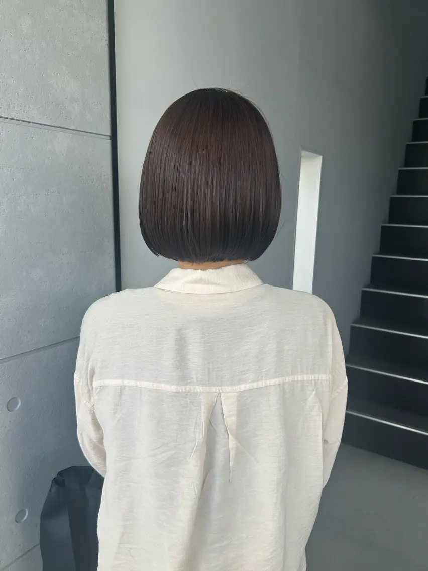 ショート ボブ カット ヘアカラー トリートメント 盛本 彩乃のヘアスタイル