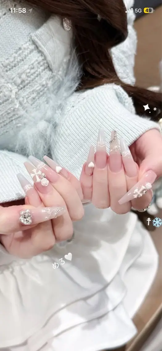 ネイル ロングネイル マグネットネイル スーパーロングネイル k.bi nailsalonのネイルデザイン