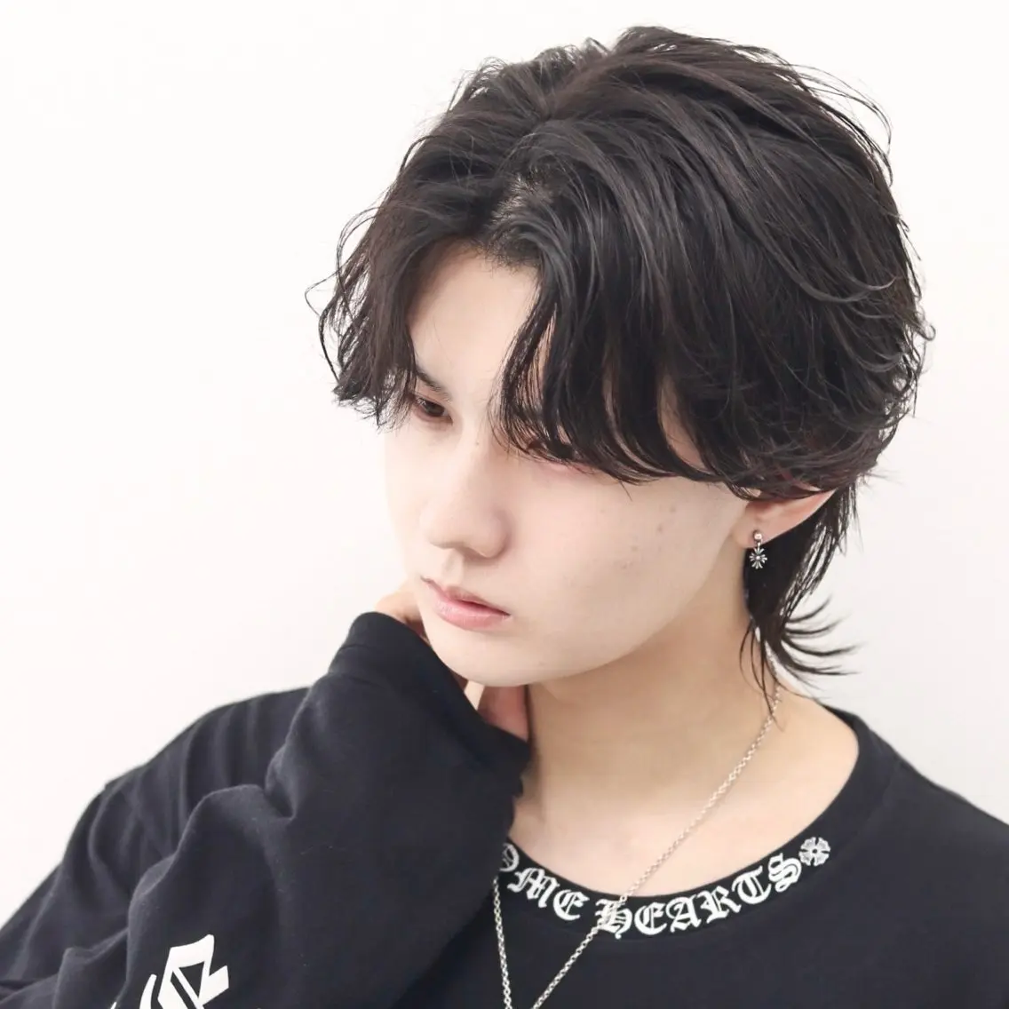 ミディアム カラー パーマ メンズ カット ヘアカラー パーマ トリートメント ハイトーン/メンズマ ッシュ/KYOHEIのヘアスタイル