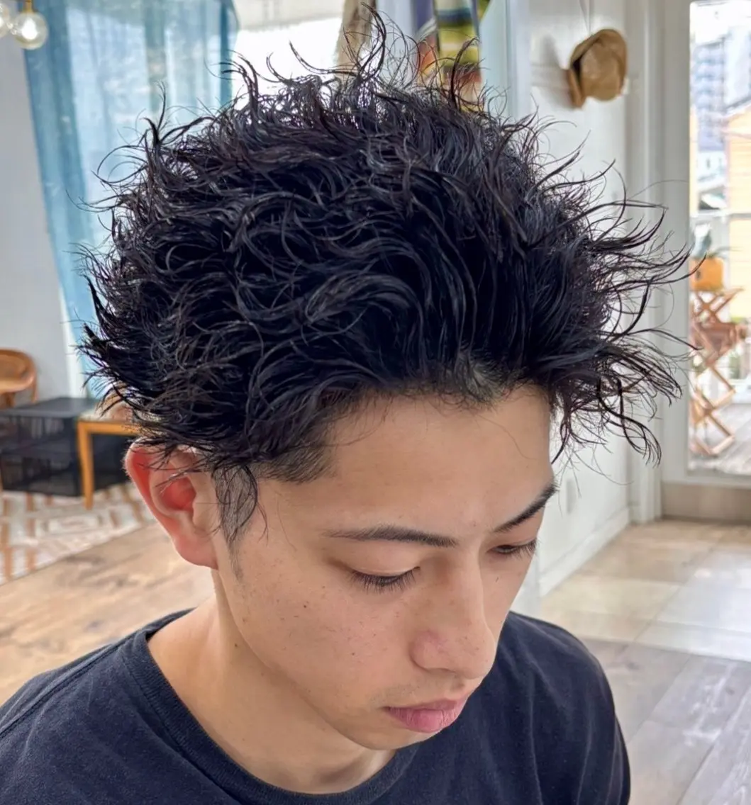 パーマ メンズ カット パーマ メンズ特化サロン Ryomaのヘアスタイル