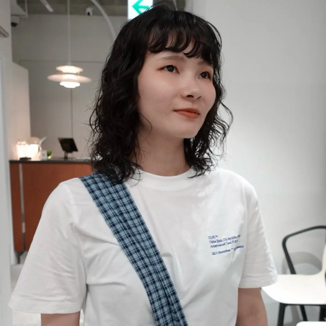 ミディアム パーマ ヘアアレンジ ミディアムパーマ レイヤーカット オン眉 🌐サトウ リョウ🌐のその他イメージ
