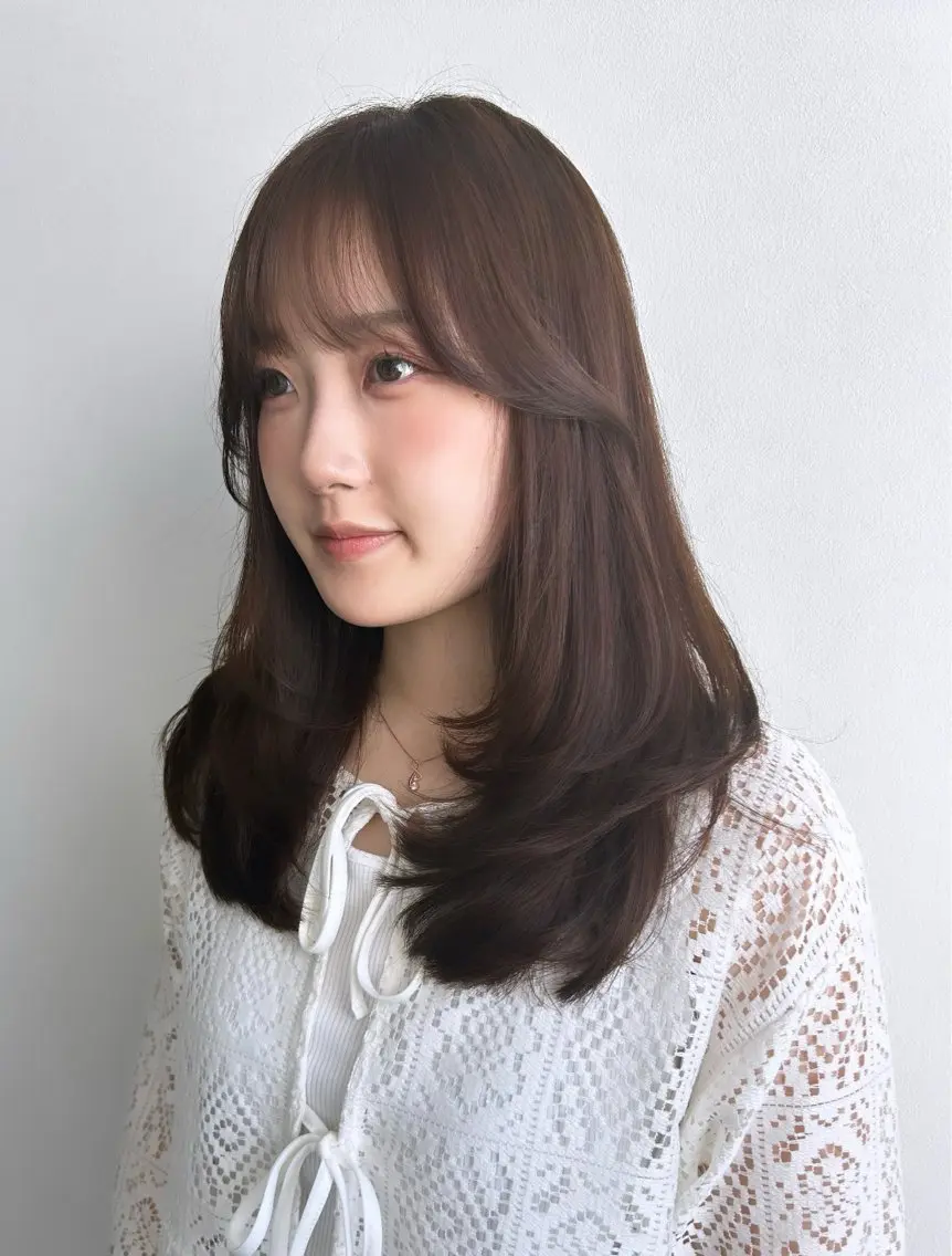 セミロング カラー risako🇰🇷 韓国ヘア/レイヤーのヘアスタイル