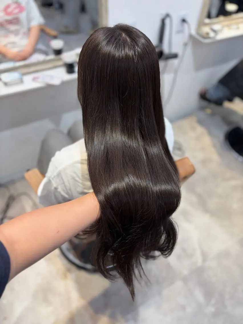 ロング カラー カット ヘアカラー トリートメント 梅田ayana 垢抜けベージュ 🎀のヘアスタイル