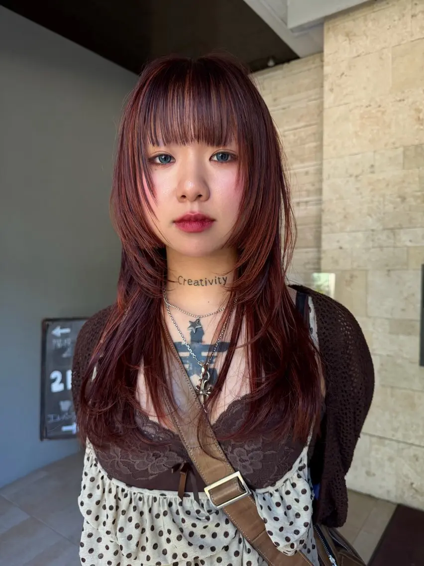 ロング カット ヘアカラー 福岡美容室 KAITOのヘアスタイル