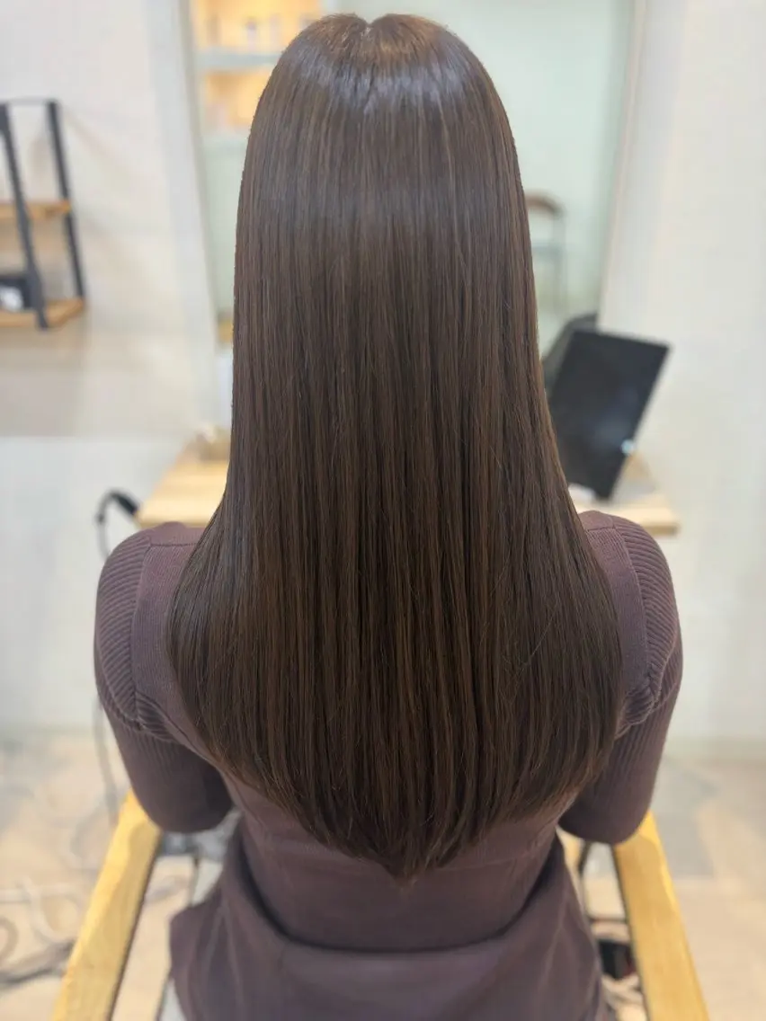 ロング カラー ブラウンカラー 透明感カラー LAMP柏 🦊斉藤かなえのヘアスタイル