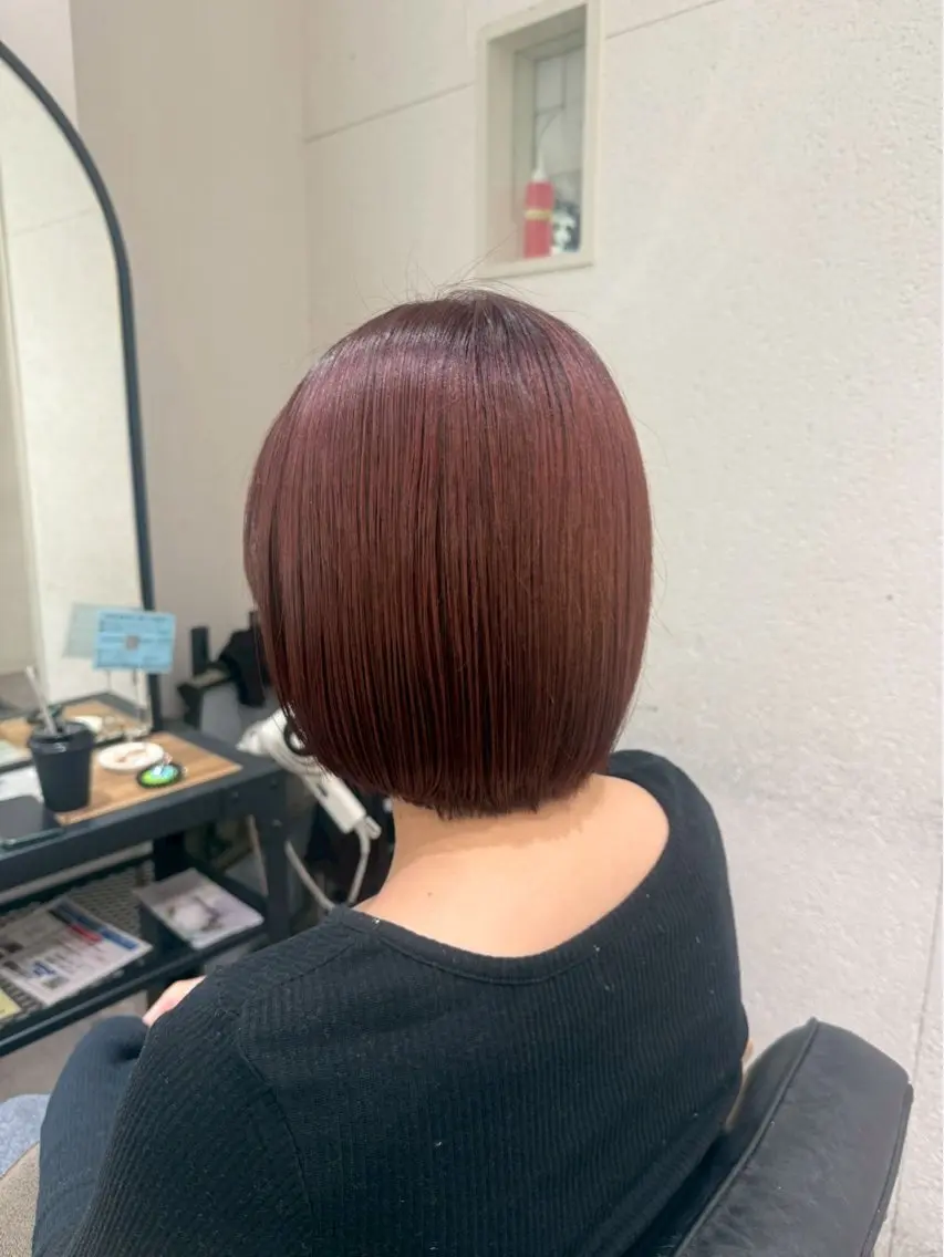 ショート ピンクブラウン cocotte みづき/艶カラー🫧のヘアスタイル