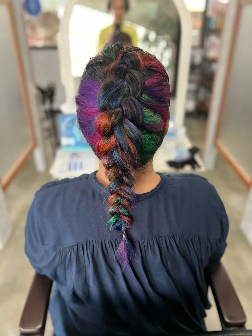 セミロング カラー ヘアアレンジ ダブルカラー インナーカラー トリートメント ヘアカラー Style Tのヘアスタイル