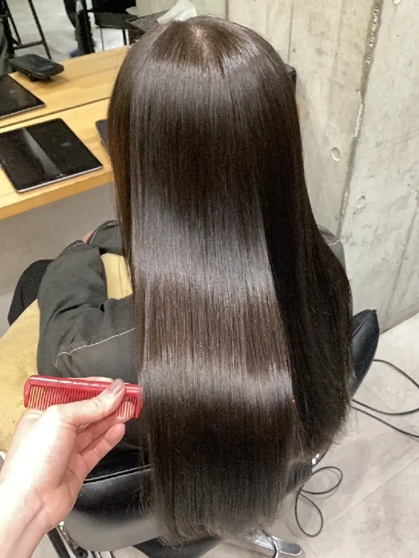 セミロング カラー ヘアカラー トリートメント ヘアアレンジ/柔らか 艶カラー/AKARIのヘアスタイル