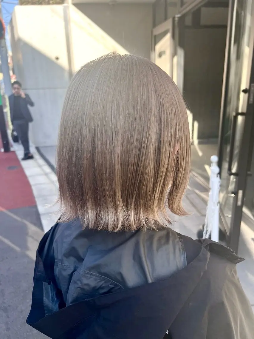 ミディアム カラー ヘアカラー トリートメント ヘアセット 透明感カラー/ kazusaのヘアスタイル