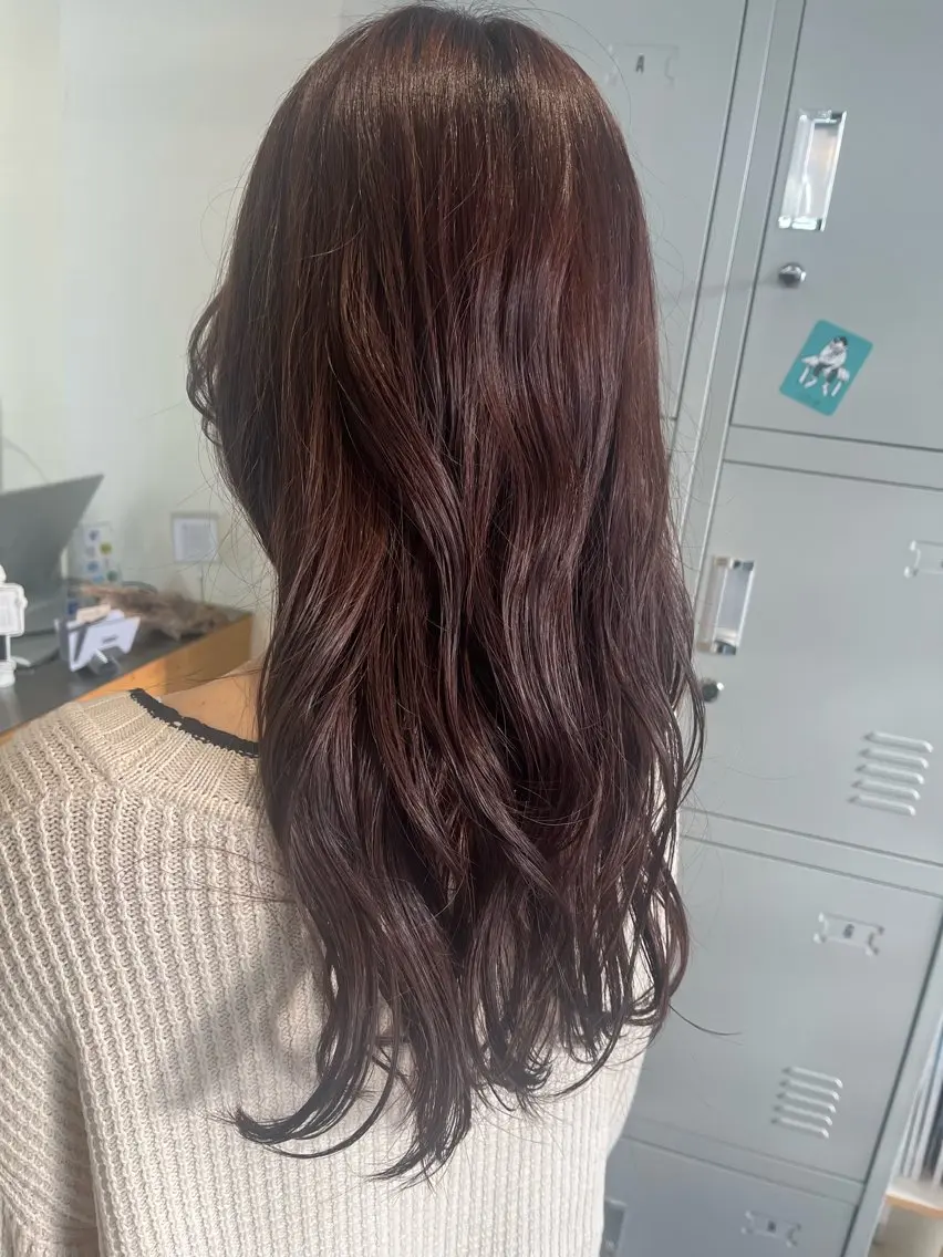 カラー ブラウンカラー ピンクカラー サワダ ミナミのヘアスタイル