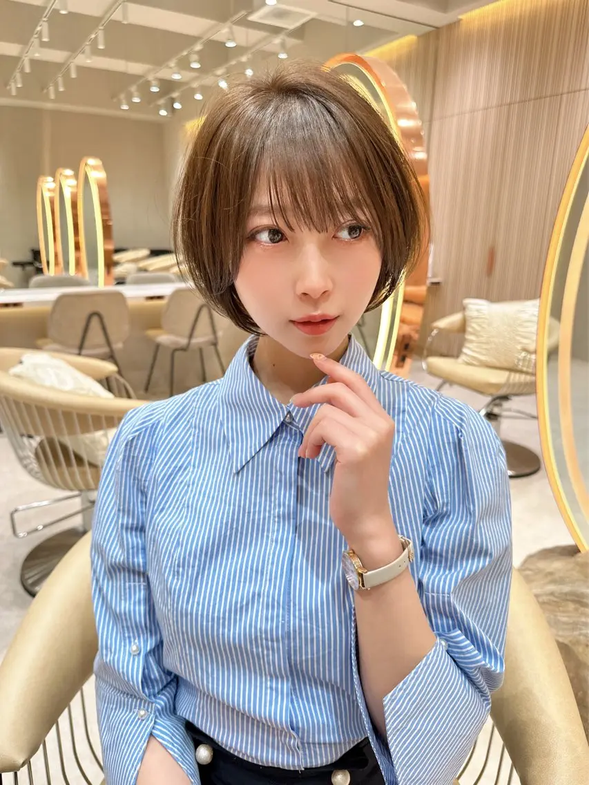 ショート カラー カット 縮毛矯正✨🫧 レイヤー川村利幸のヘアスタイル