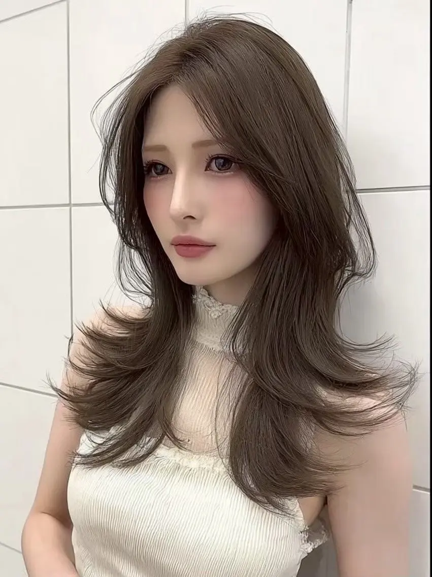 ロング カラー 髪質改善 縮毛矯正 ヘアカラー 縮毛矯正 りきと🦋髪質改善/ 縮毛矯正/艶カラーのヘアスタイル