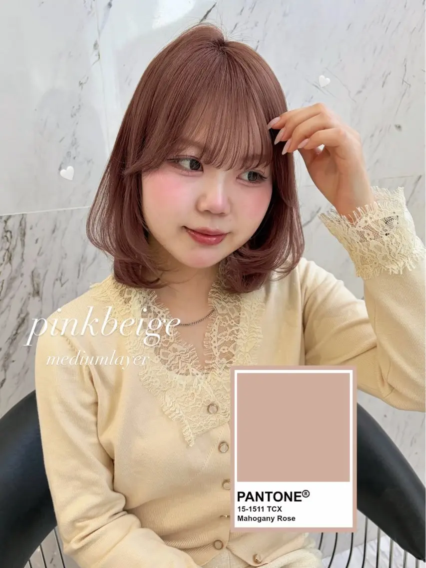 ミディアム カラー カット ヘアカラー ParveMix ♡白神みやびのヘアスタイル