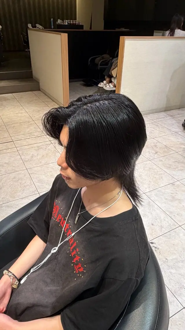 メンズ メンズウルフカット ウルフカット カット ヘアカラー ハイトーン✨/エクス テ/メンズカットのヘアスタイル
