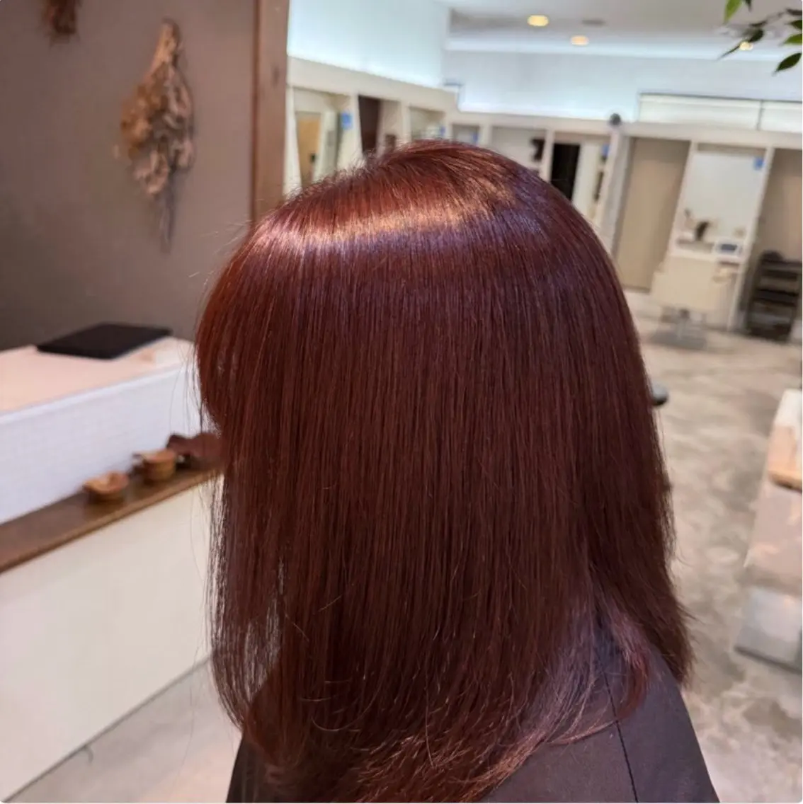 ミディアム カラー カット ヘアカラー トリートメント Hikari／暖色／ ブラウンカラー🤍のヘアスタイル