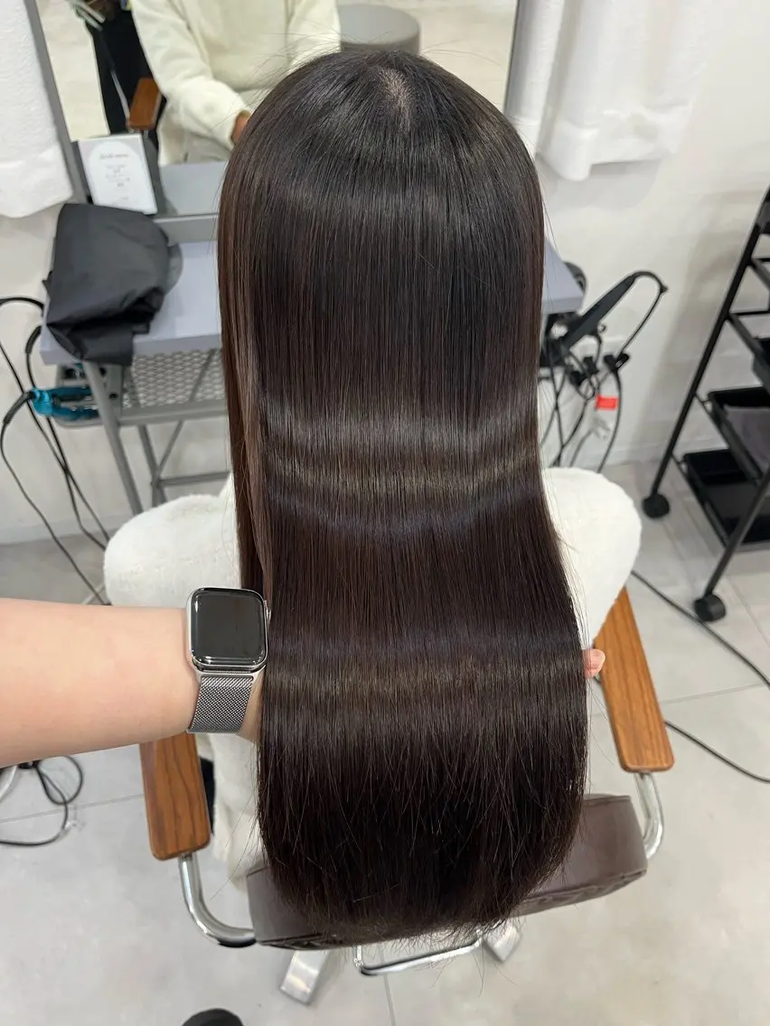ロング 髪質改善 カット 縮毛矯正 トリートメント 韓国×髪質改善特化 💍maki💍のヘアスタイル