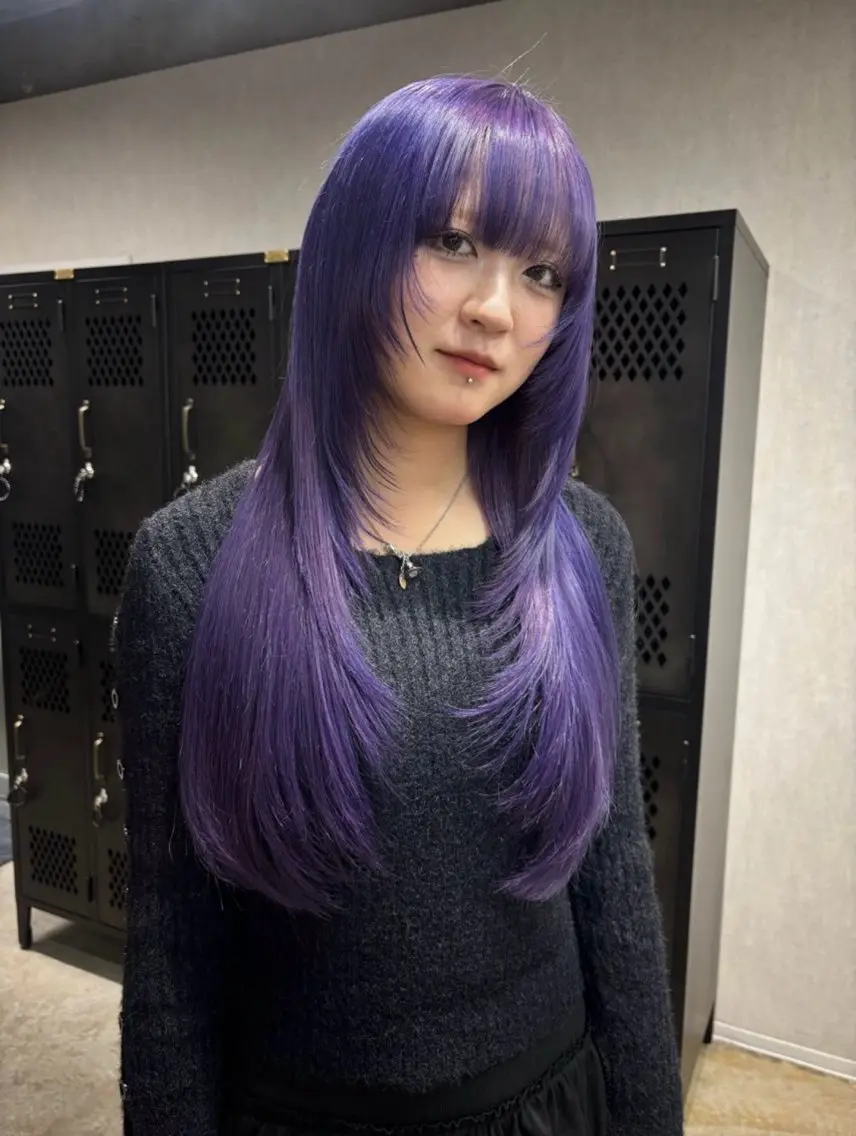ロング カラー ラベンダーカラー ヘアカラー ニュアンスカラー/ 🫧レミ(坊主)のヘアスタイル