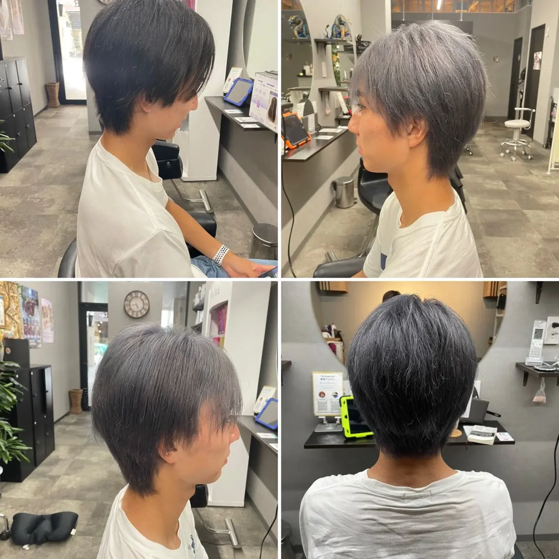 カラー メンズ メンズブリーチ アッシュ ブリーチ ホワイトアッシュ 🌹ミラクル美容師 🌹くっぽのヘアスタイル