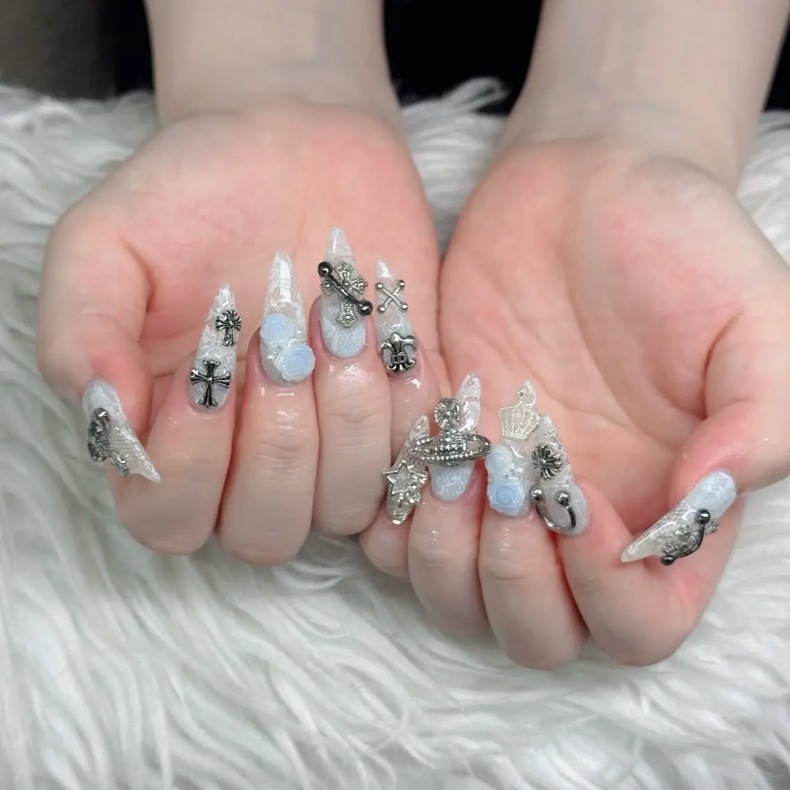 ネイル フットネイル フレンチネイル グラデーション 韓国ネイル ロングネイル ハンドネイル Hani Nail Salonのネイルデザイン