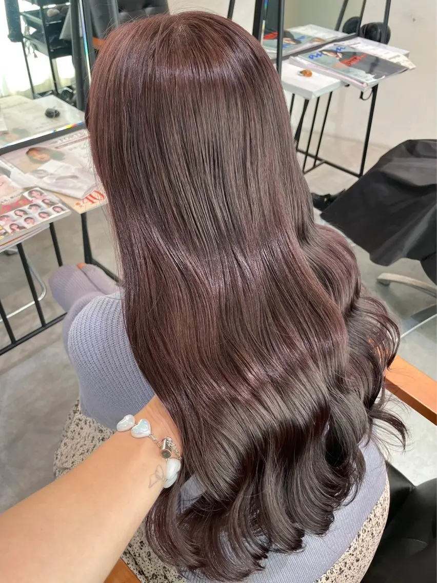 ロング カラー 透明感カラー ディープラベンダー ラベンダーカラー ‎Lby home 🪽mikuのヘアスタイル