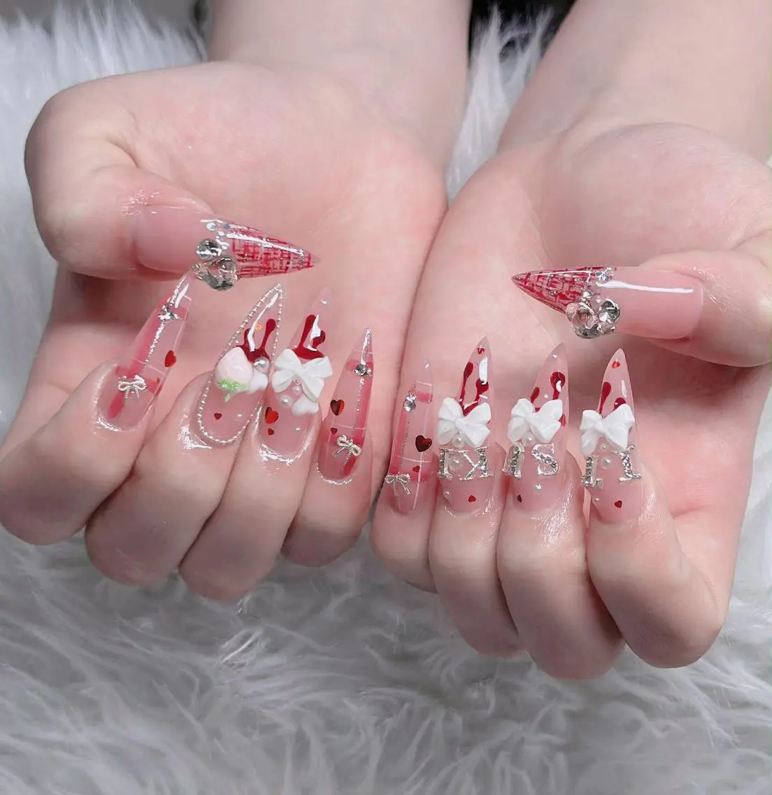 ネイル フレンチネイル ジェルネイル ハロウィン 韓国ネイル マグネットネイル ハンドネイル neco H.babynailのネイルデザイン