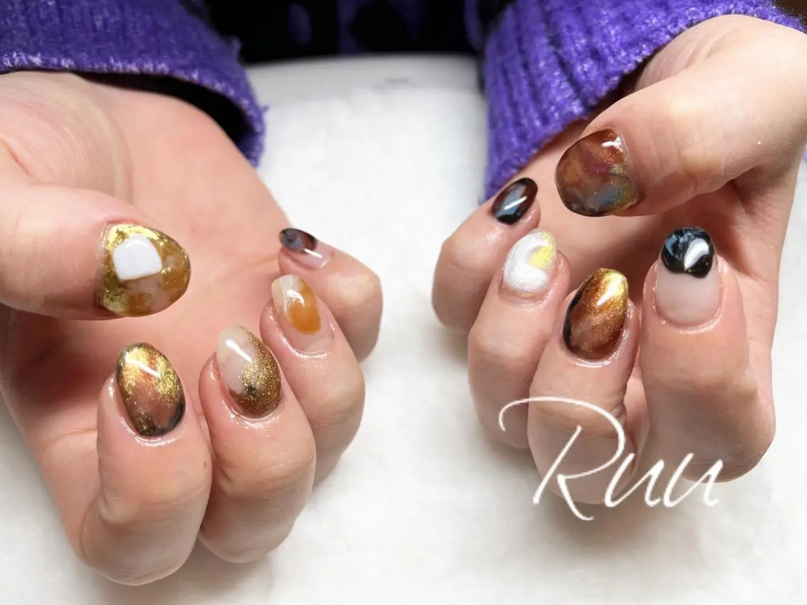 ネイル アートネイル フットネイル フレンチネイル キラキラネイル 韓国ネイル Nail salon Ruuのネイルデザイン