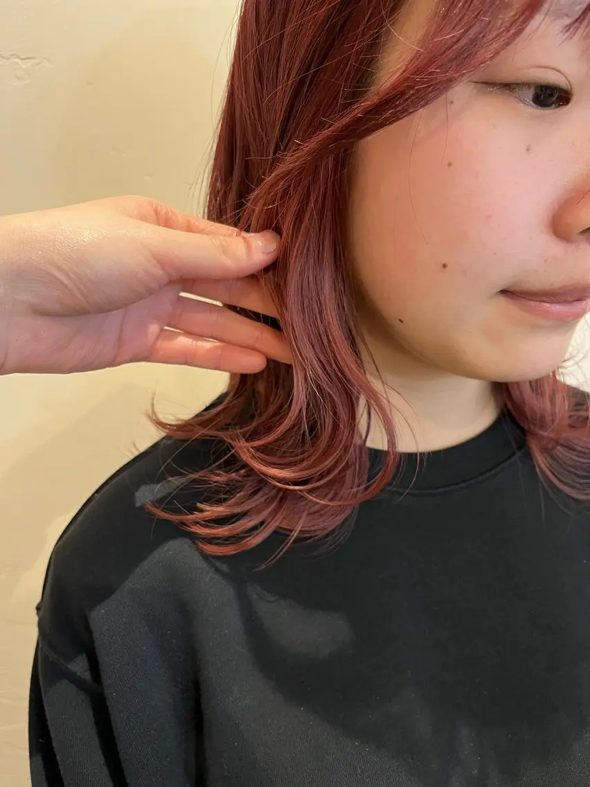 ミディアム カラー カット ヘアカラー トリートメント AKALA HAIR 西宮店 Juriのヘアスタイル