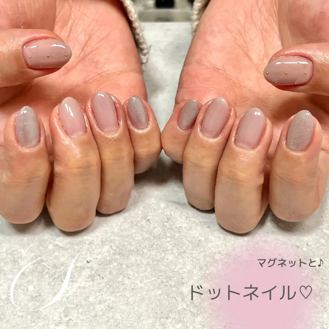 ネイル ドット マグネットネイル ハンドネイル ステラ marikominoのネイルデザイン