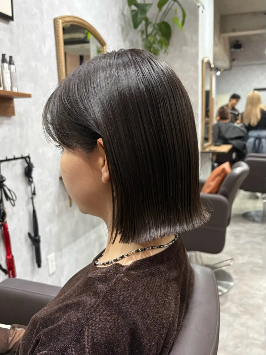 ショート 切りっぱなしボブ ボブ 髪質改善 カット C'LDhair / ライト/ボブのヘアスタイル