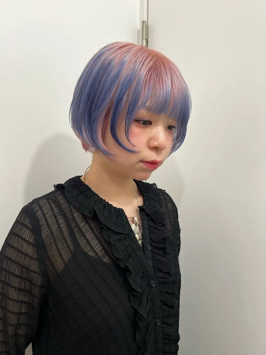 ショート ヘアカラー トリートメント 💥ウルフカット デザインあんな💥のヘアスタイル