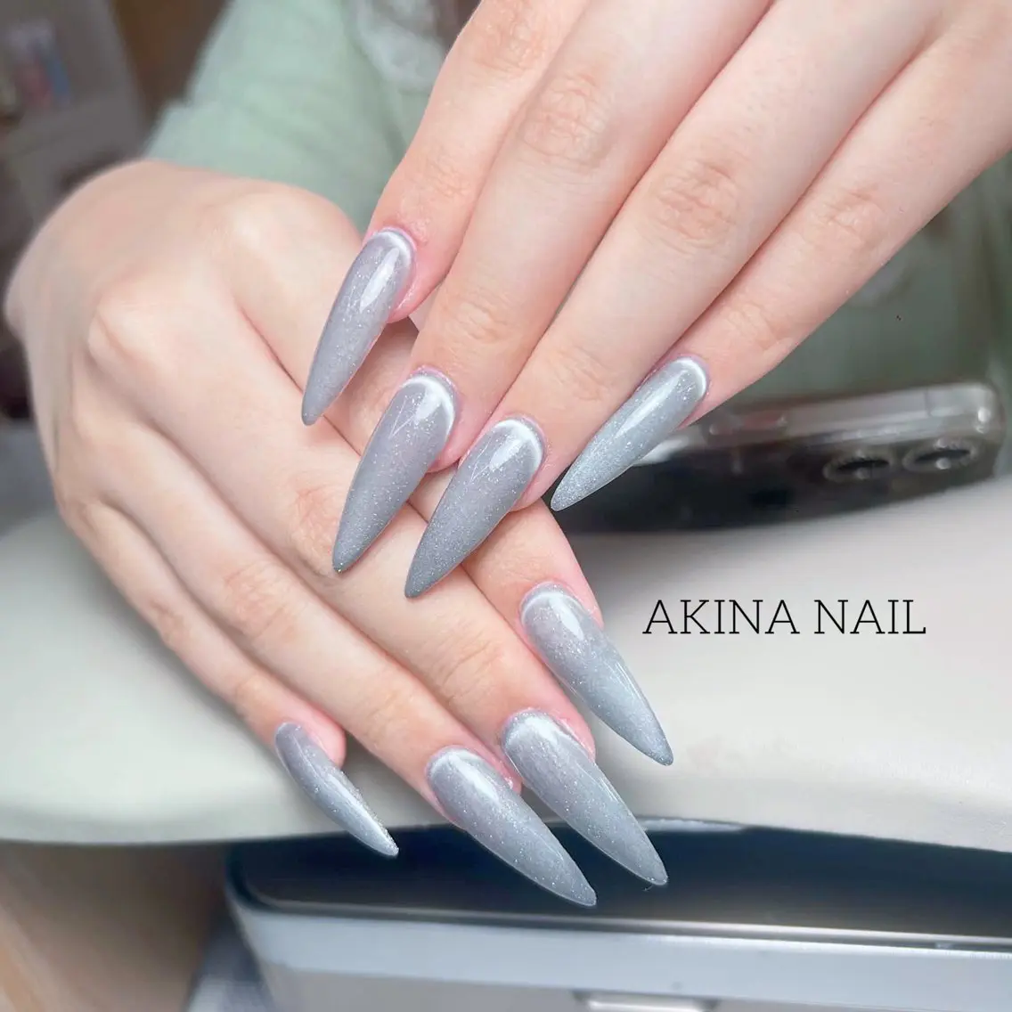 ロング ハンドネイル Akina Nail 亀戸のネイルデザイン