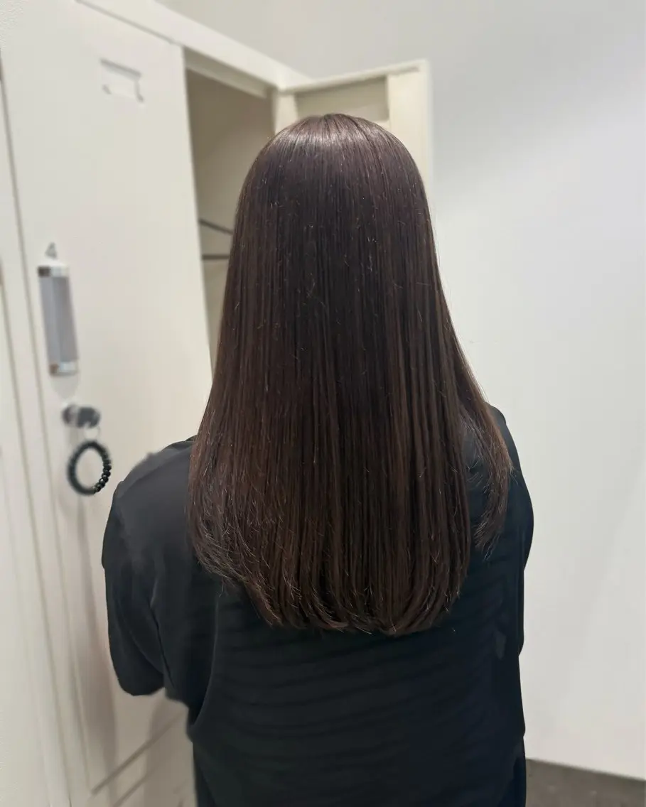 ロング カラー パーマ 縮毛矯正 カット ヘアカラー 縮毛矯正 トリートメント 縮毛矯正+モテカラー 🎀✨MIHOのヘアスタイル