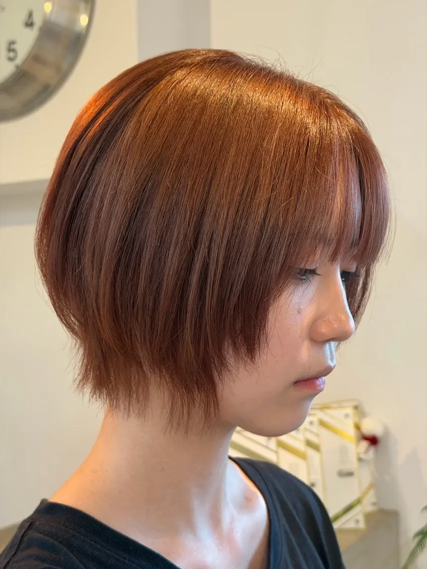 ショート ショートボブ ボブ レイヤーカット ショートヘア トリートメント カット ヘアカラー トリートメント 寺田 さゆみのヘアスタイル