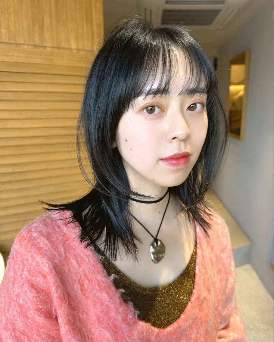 ミディアム 伸ばしかけ レイヤーカット カット HIBIKI/原宿 ハッシュカット🪄のヘアスタイル