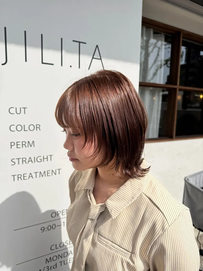 カラー ベージュカラー ブリーチ ブリーチなしカラー ヘアカラー トリートメント 澤田 優のヘアスタイル