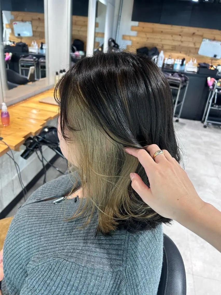 セミロング ヘアカラー トリートメント ヘッドスパ レイヤーStyle 🪽菜々実のヘアスタイル