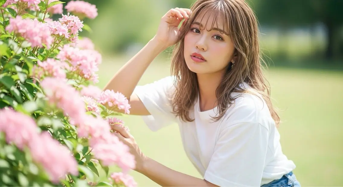 セミロング カット ヘアカラー トリートメント 石沢 知康のヘアスタイル