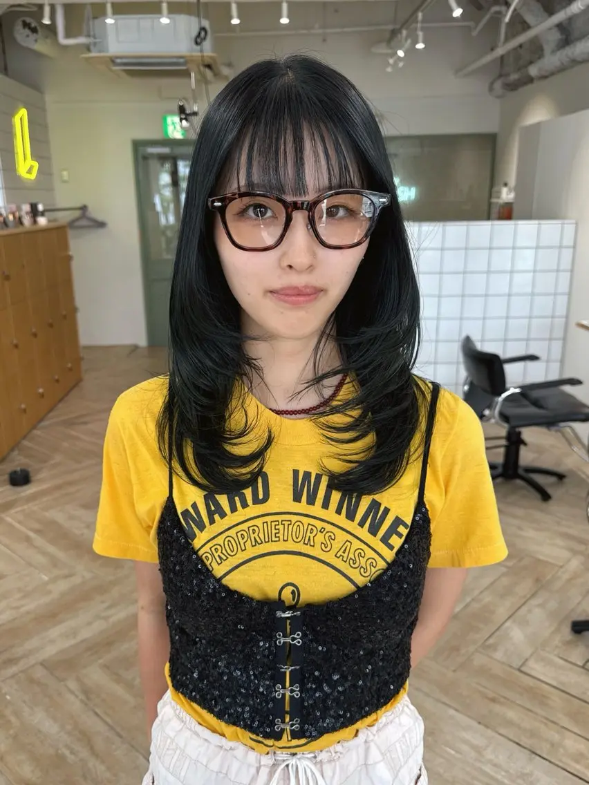 ミディアム カット ヘアカラー トリートメント ダブルカラーベージュ 新潟/万代/髙橋魁真のヘアスタイル