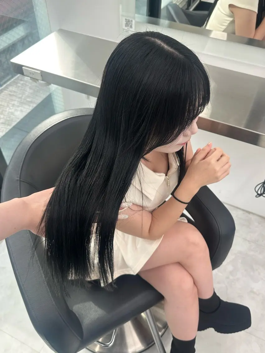 ロング カラー ヘアアレンジ カット ヘアカラー トリートメント 大人っぽ中韓レディ ヘア🤍MAOのヘアスタイル