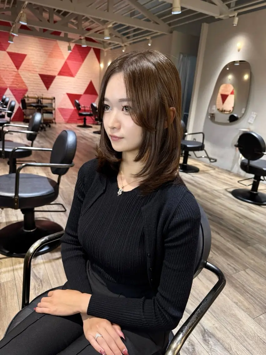 ミディアム カット ヘアカラー 【天満で1番の艶髪】 髪質改善🌹釣本竜哉のヘアスタイル