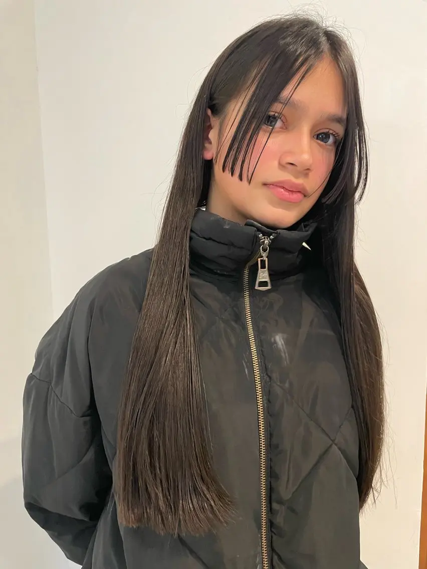 ロング ロング 縮毛矯正 熊崎 葵のヘアスタイル